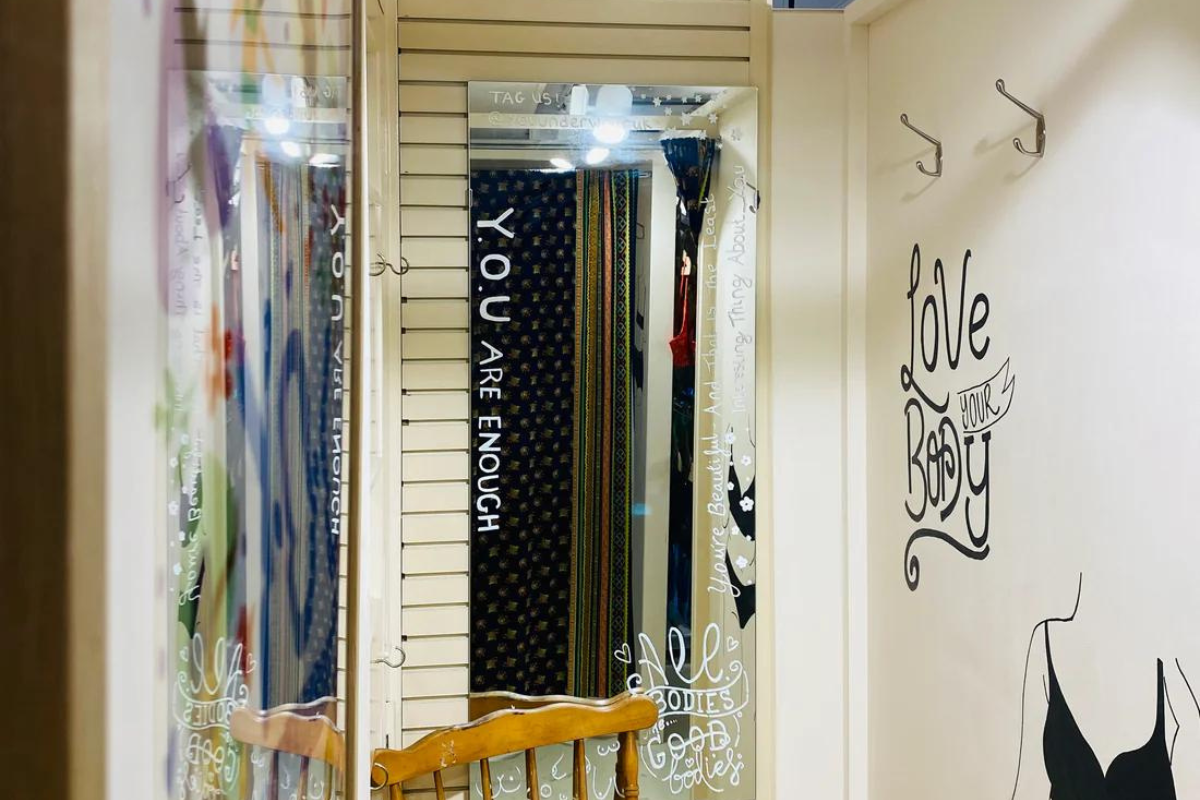 Our newly decorated Oxford Covered Market Store changing rooms