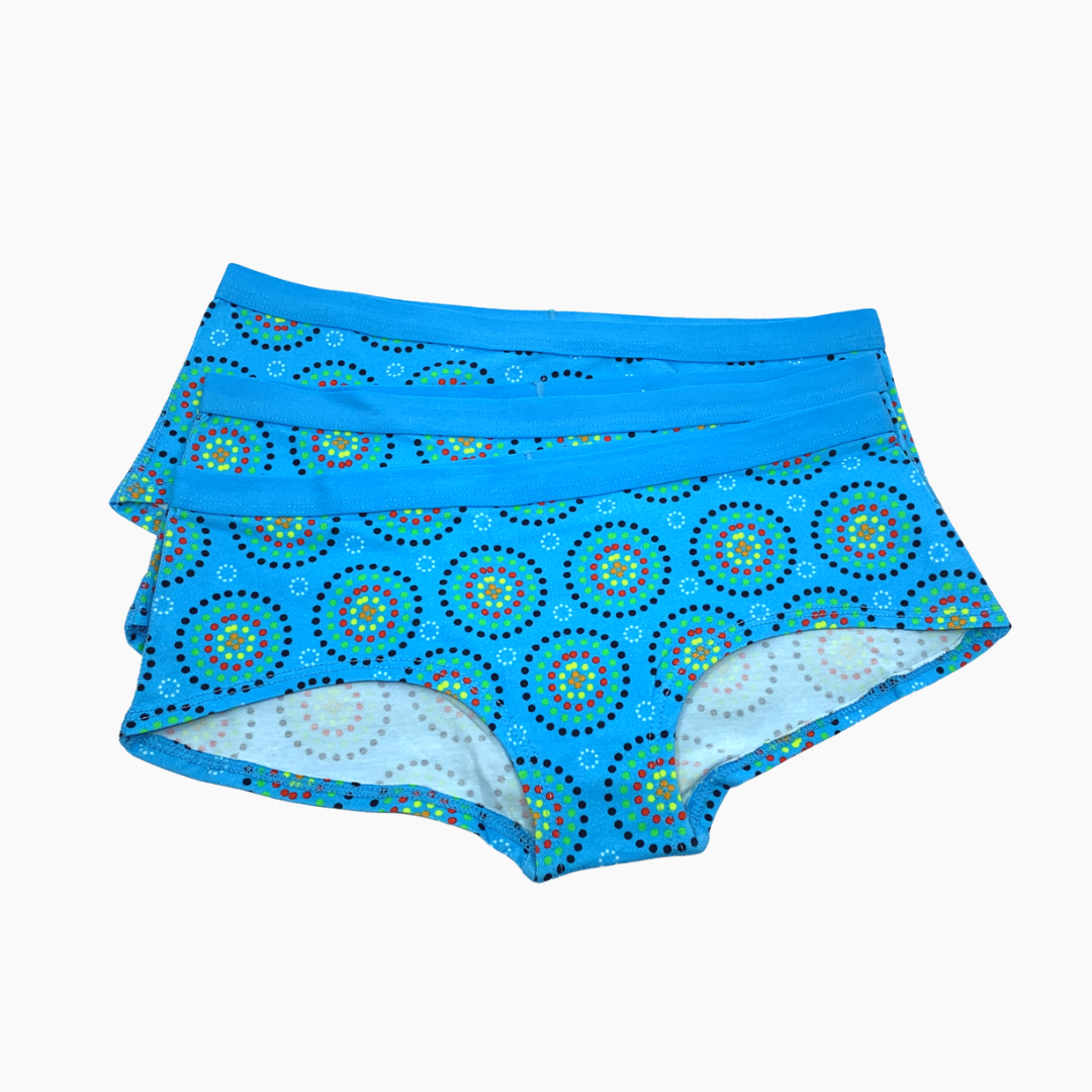 Women's Organic Cotton Underwear in Blue Mara