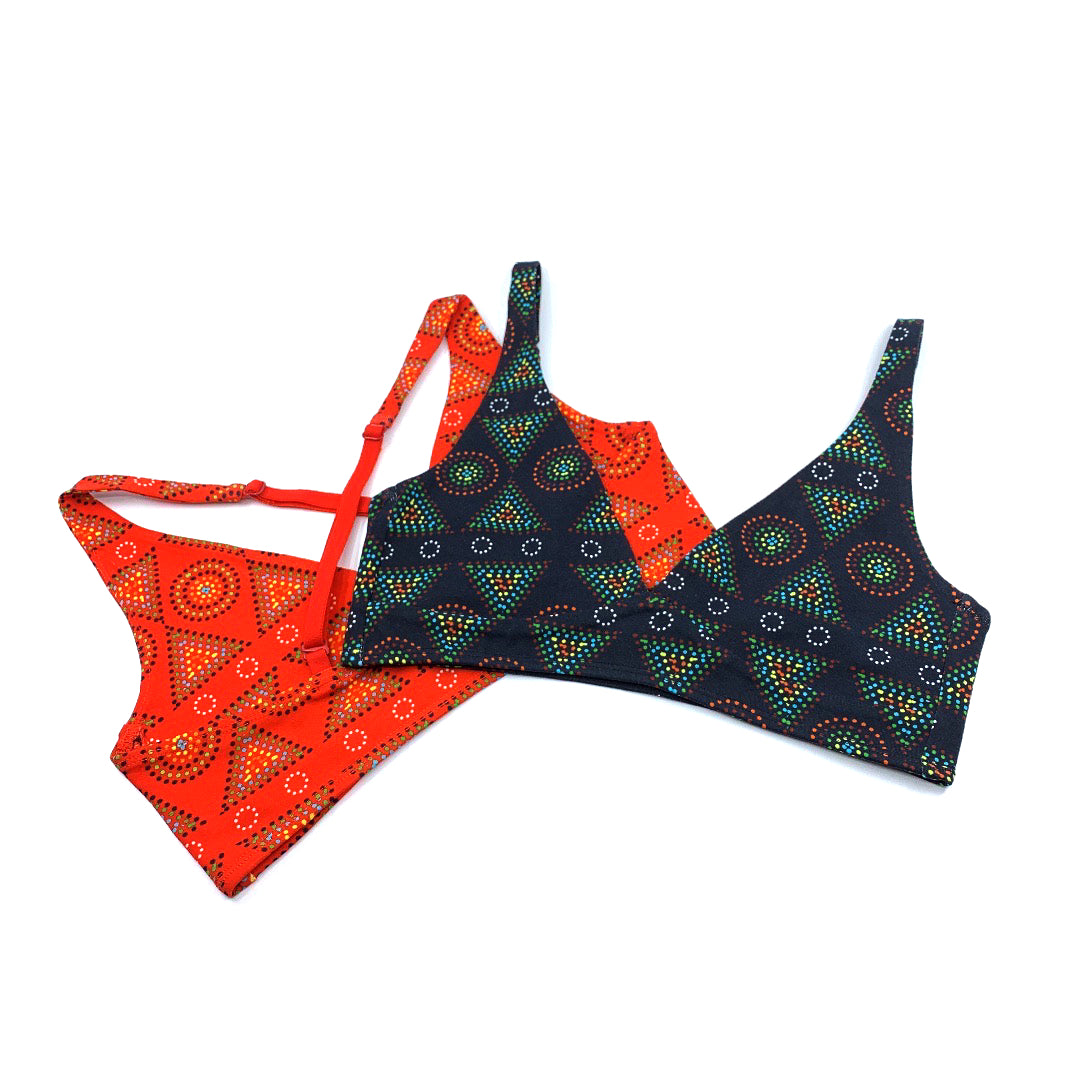 Women's organic cotton bralettes - Mara designs