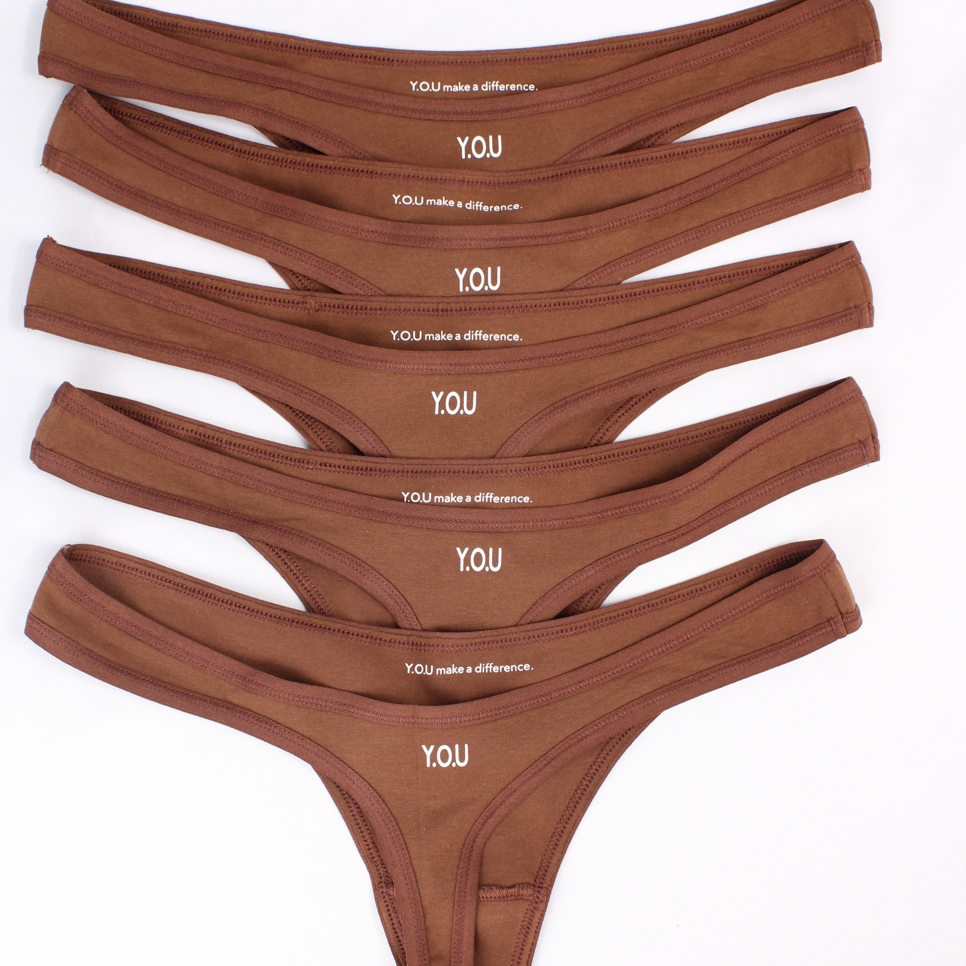 Women's organic cotton thong - pack of 5