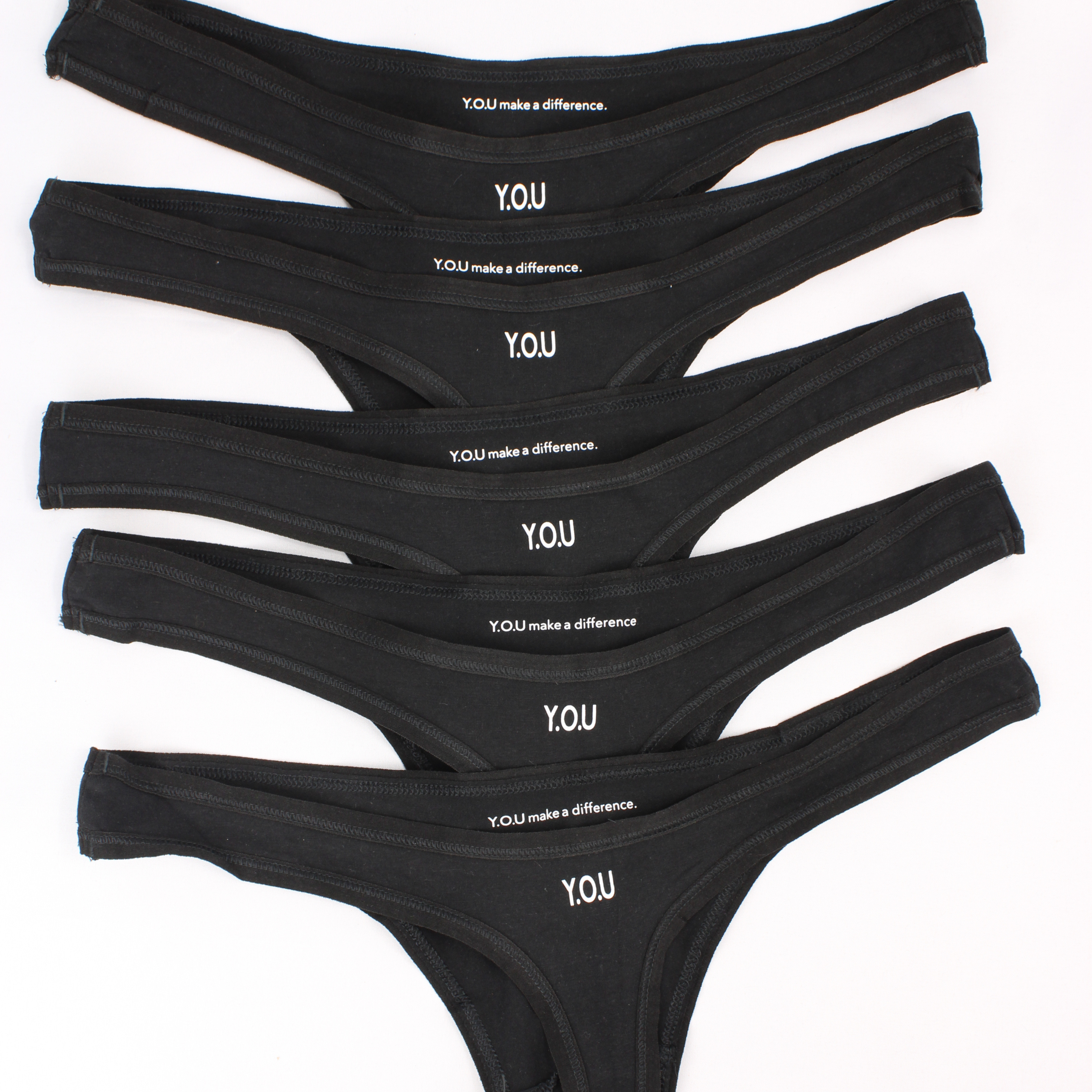 Women's organic cotton thong - pack of 5