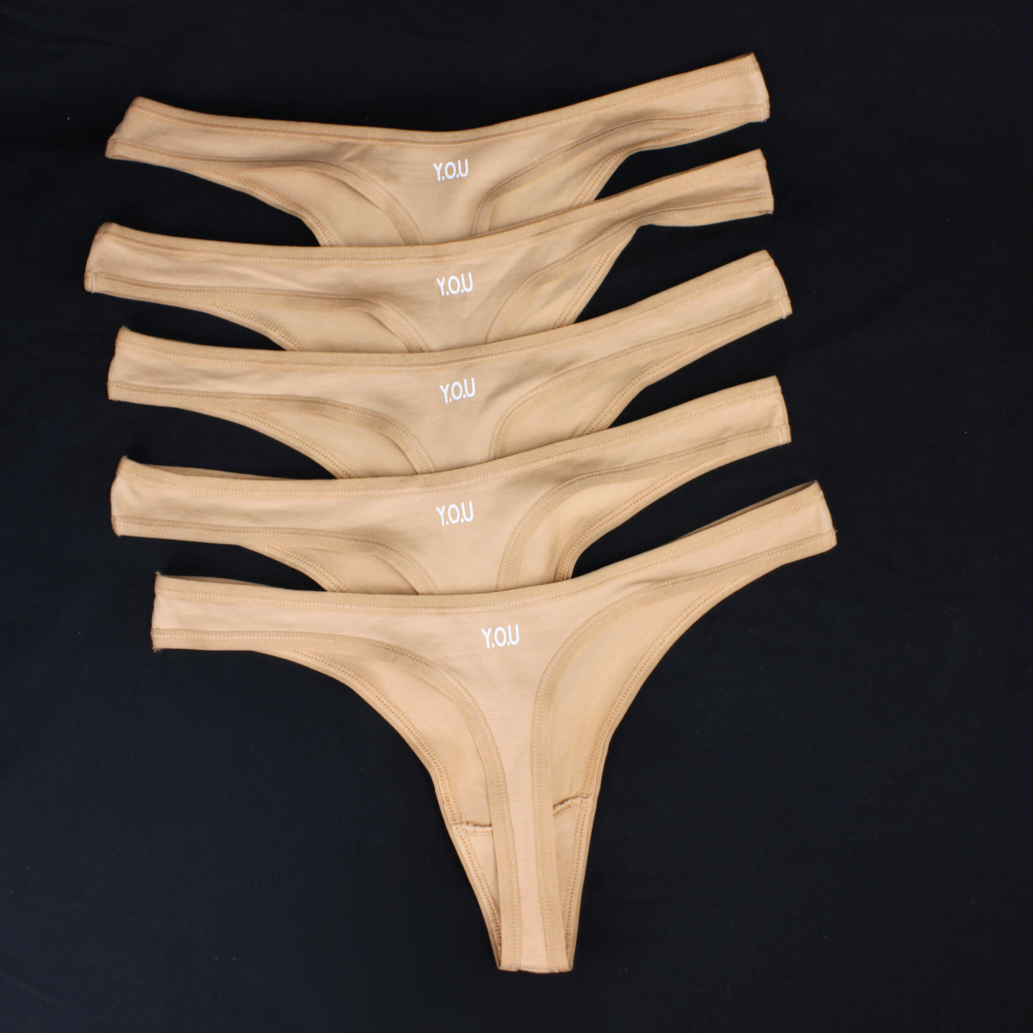 Women's organic cotton thong - pack of 5