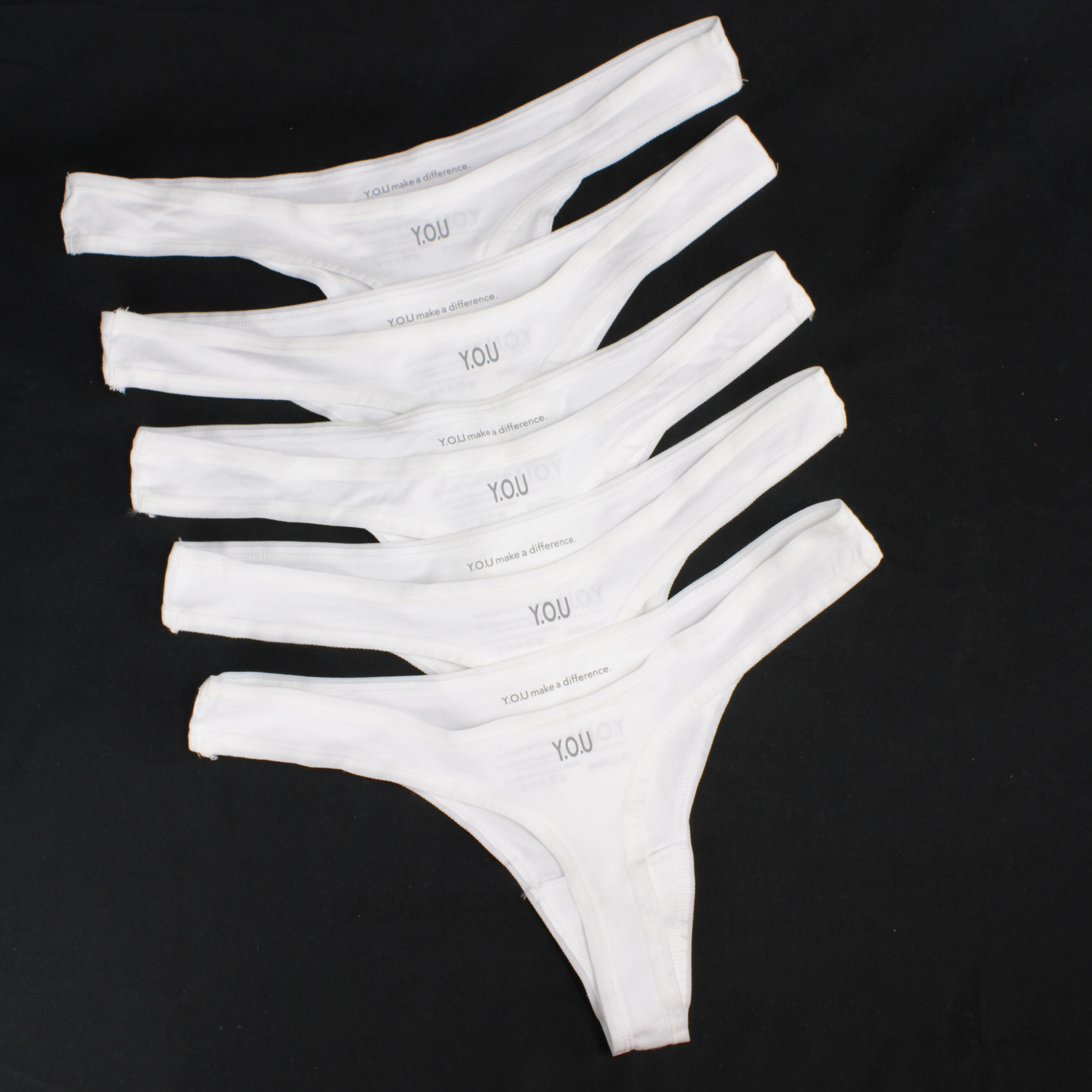 Women's organic cotton thong - pack of 5