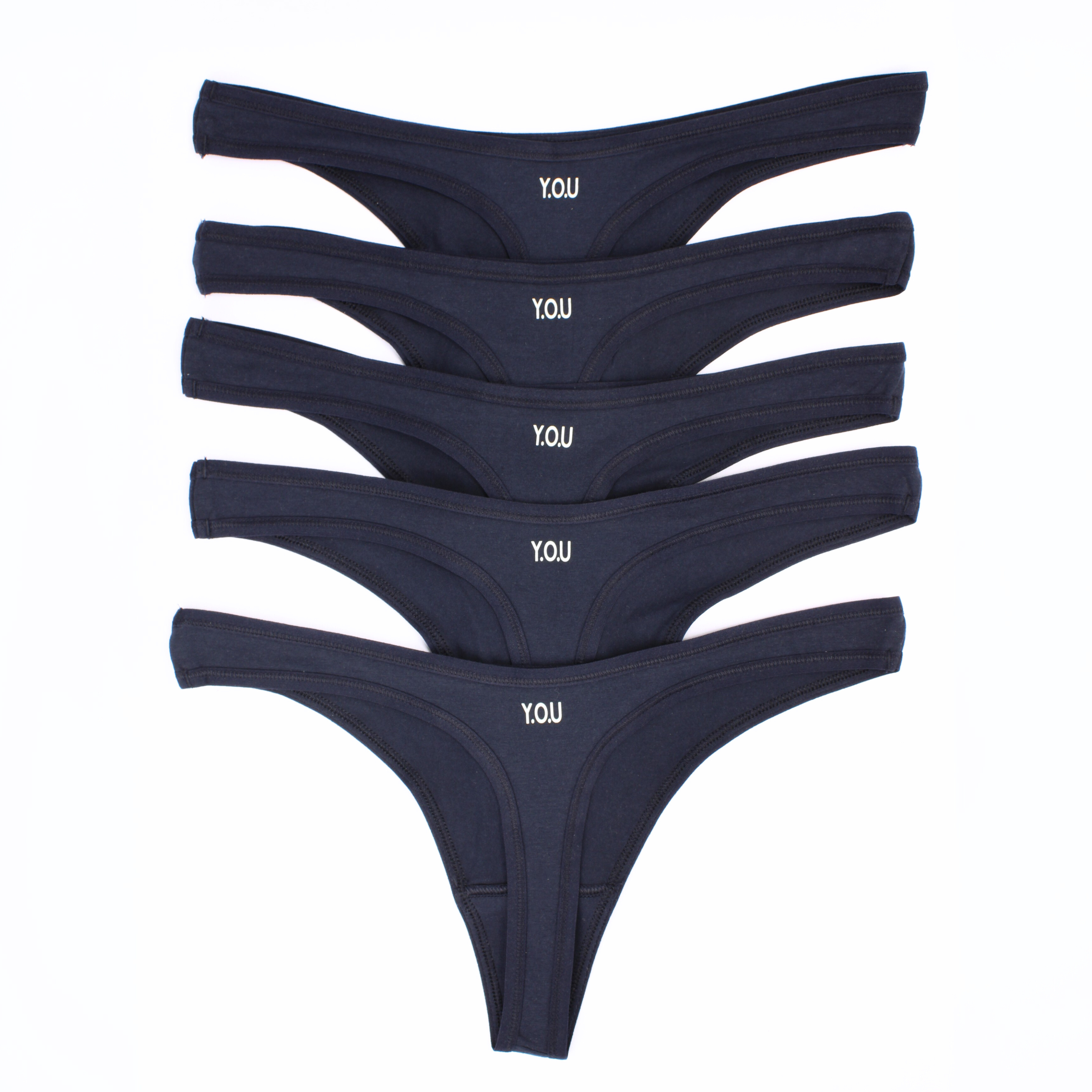 Women's organic cotton thong - pack of 5