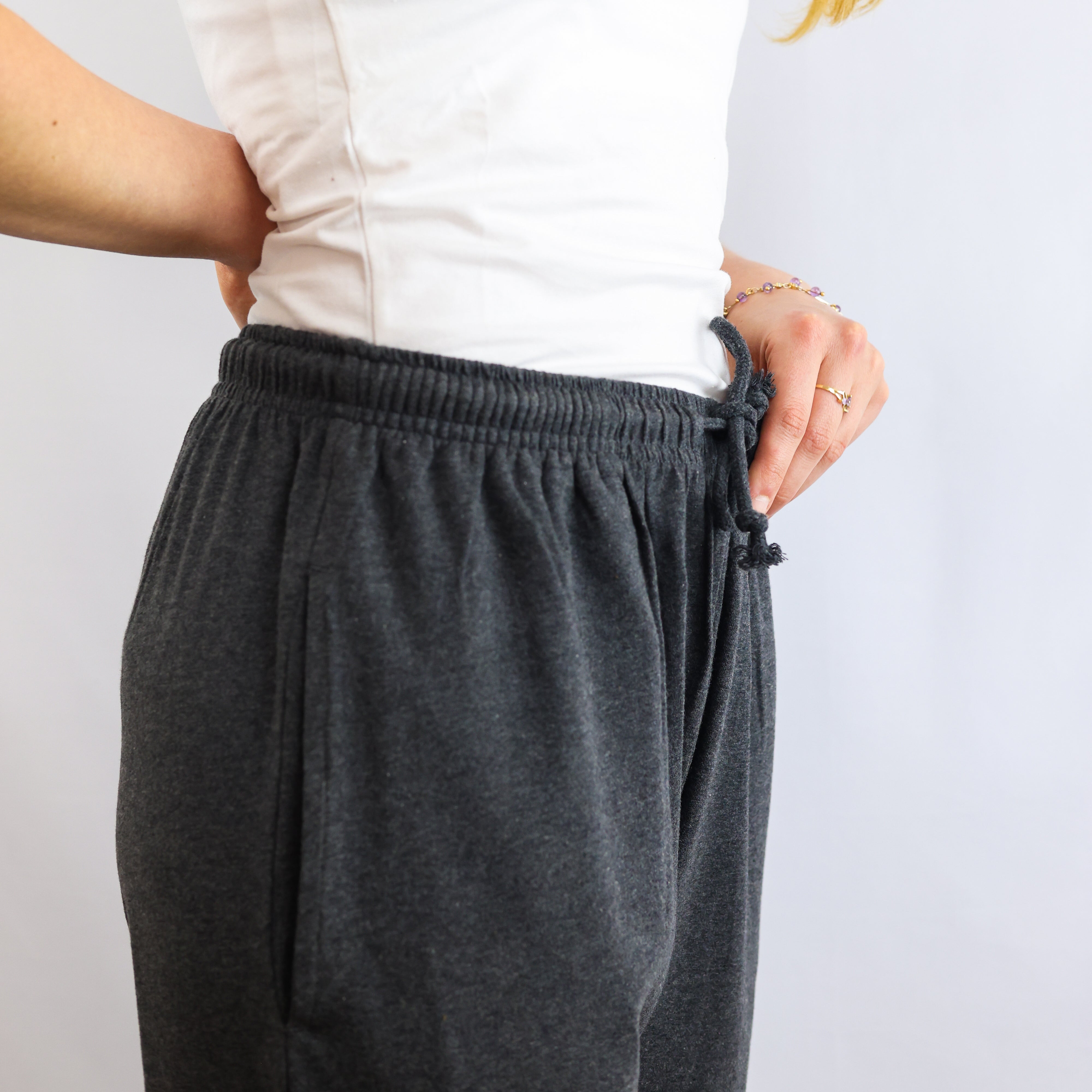 Pyjamas - organic cotton unisex pyjama bottoms - charcoal / dark grey