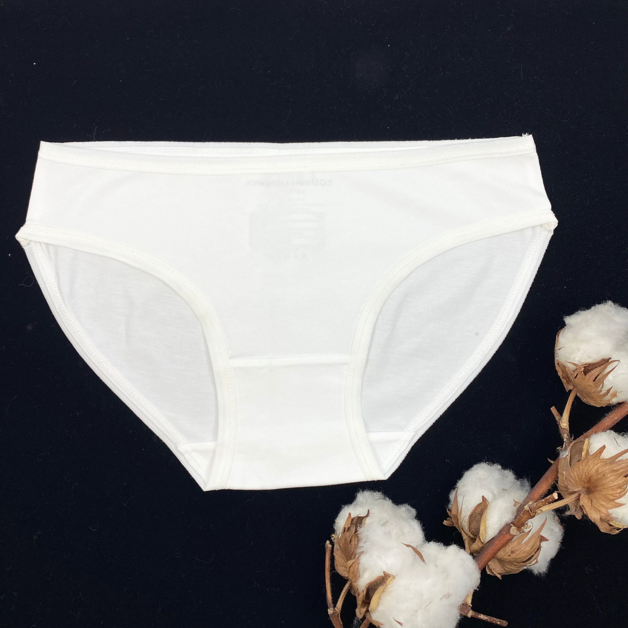 Girls' organic cotton knickers - white