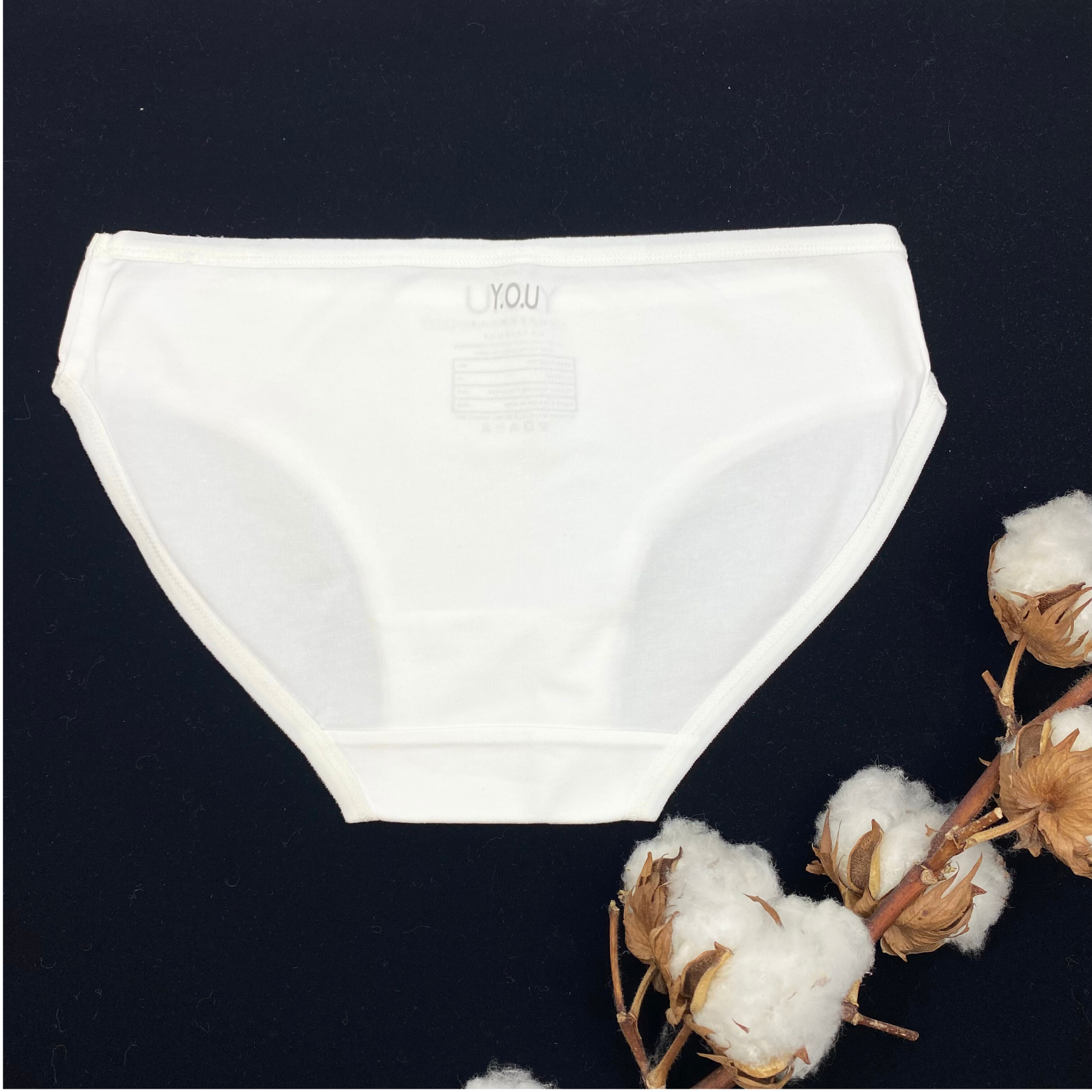 Girls' organic cotton knickers - white