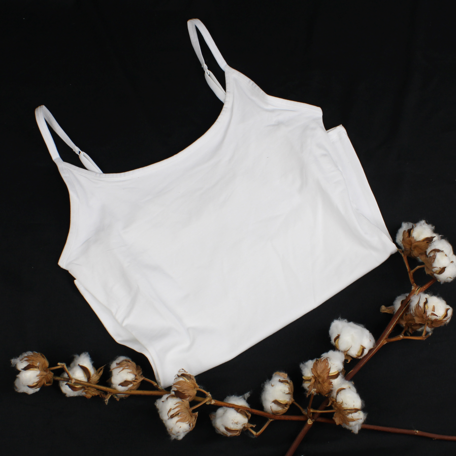 Organic cotton white camisole top