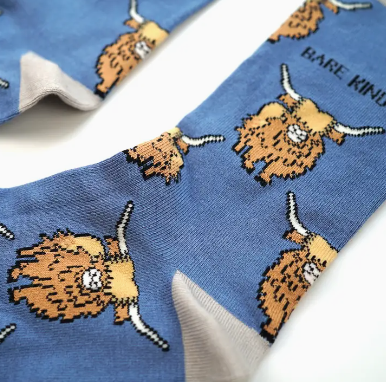 Bare Kind Bamboo Socks - Save the Highland Cow