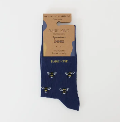 Bare Kind Bamboo Socks - Save the Bees Small Motif