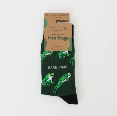 Bare Kind Bamboo Socks - Save the Tree Frogs