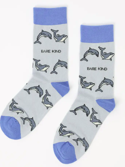 Bare Kind Bamboo Socks - Save the Dolphin