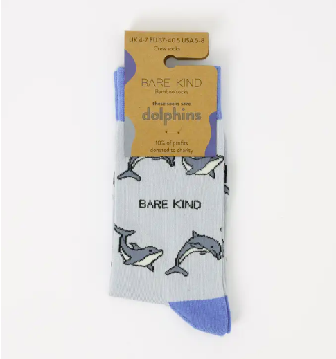 Bare Kind Bamboo Socks - Save the Dolphin