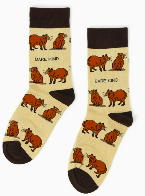 Bare Kind Bamboo Socks - Save the Capybara