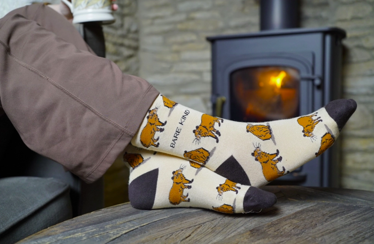 Bare Kind Bamboo Socks - Save the Capybara