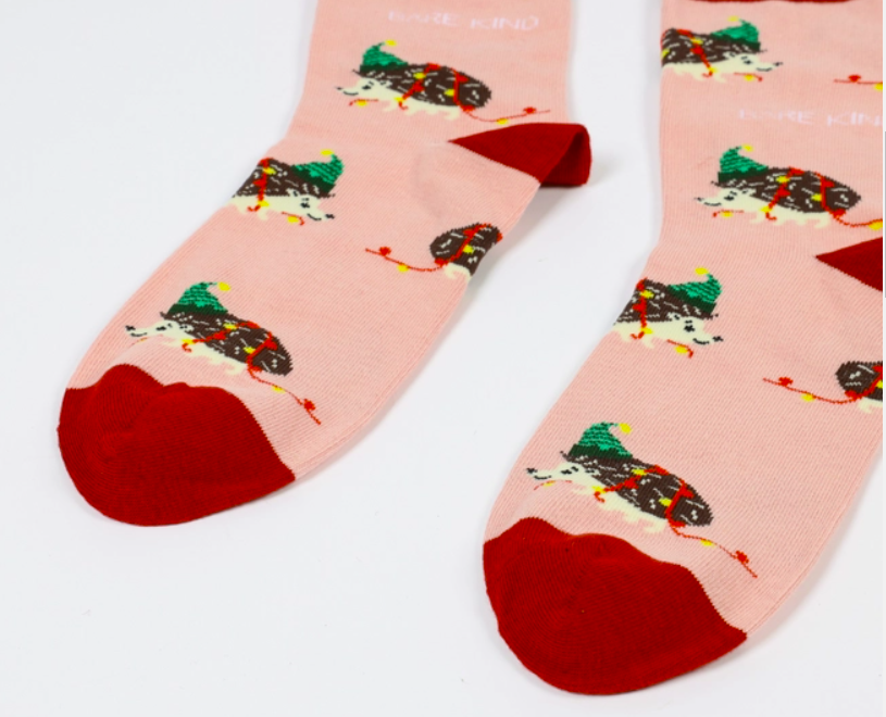 Bare Kind Christmas Hedgehog Socks