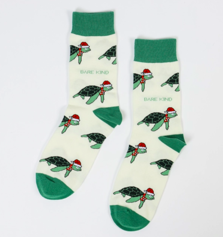 Bare Kind Christmas Turtle Socks