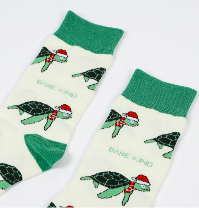 Bare Kind Christmas Turtle Socks