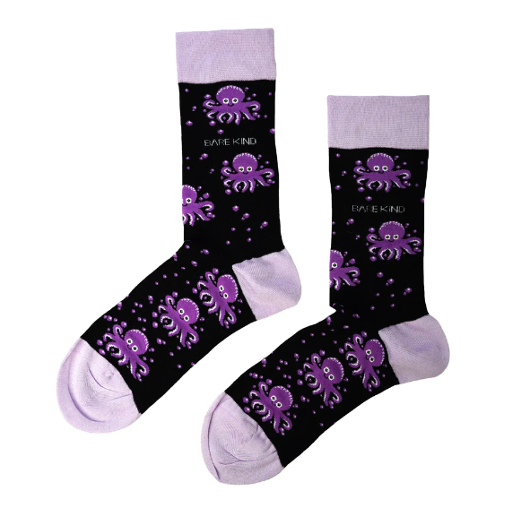 Bare Kind Bamboo Socks - Save the Octopus