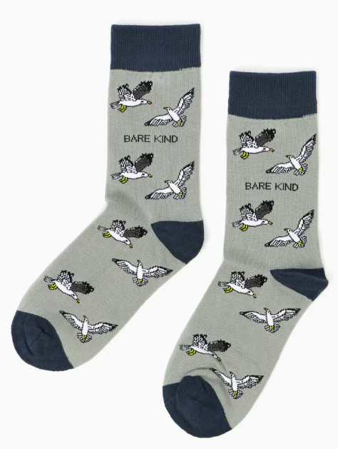 Bare Kind Bamboo Socks - Save the Seagull