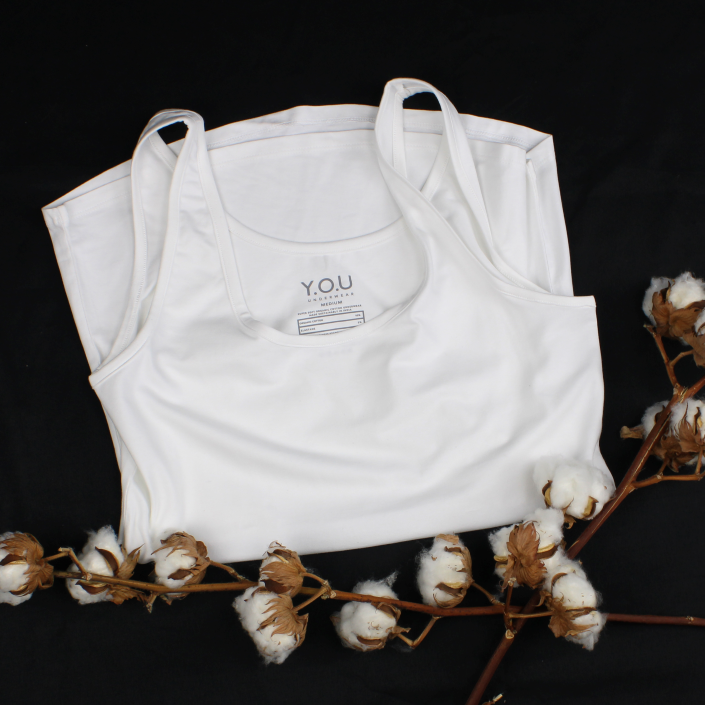 Organic cotton vest top - white