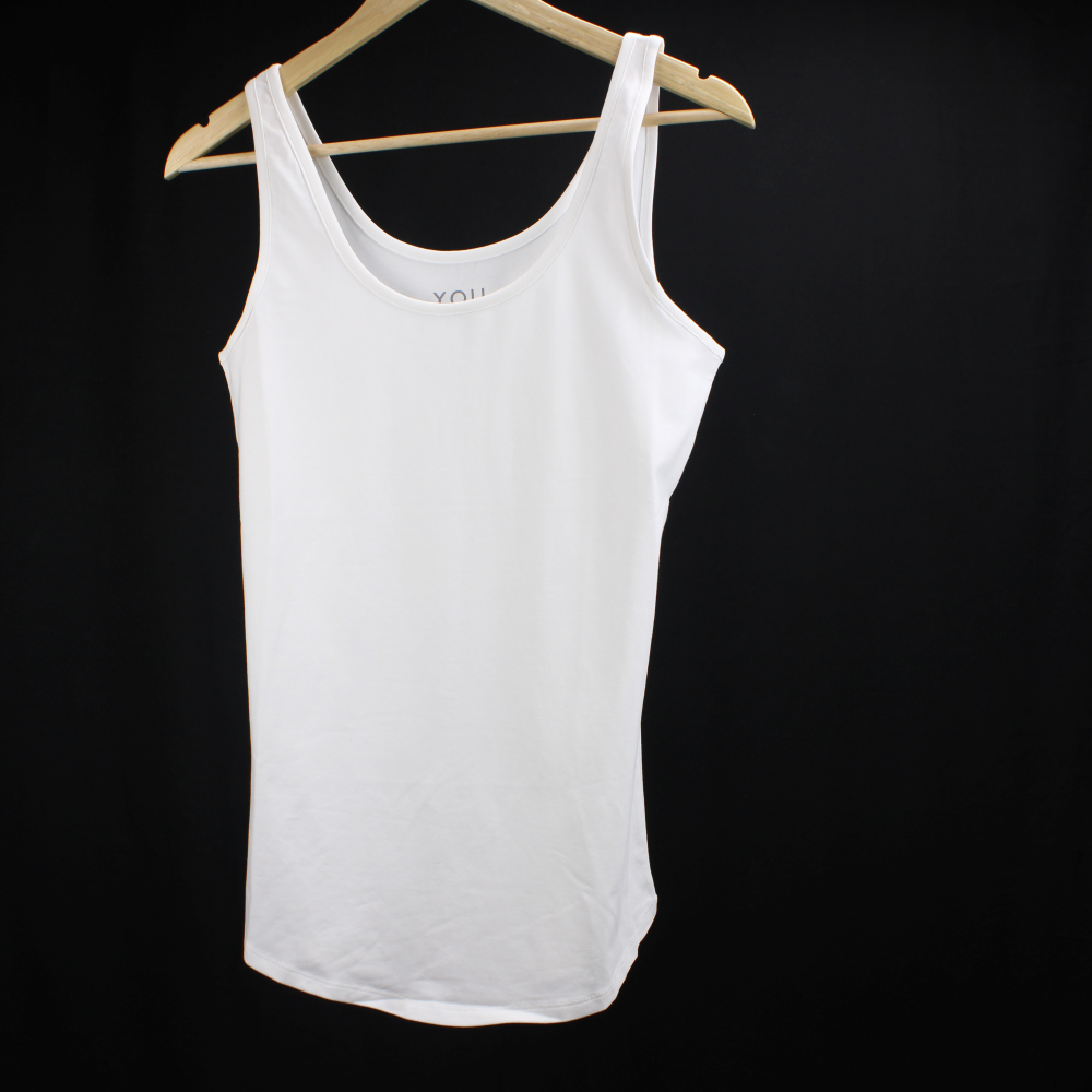 Organic cotton vest top - white