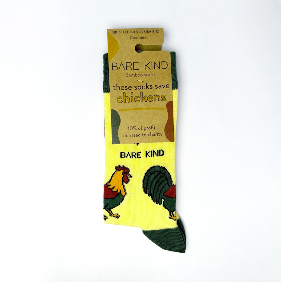 Bare Kind Bamboo Socks - Save the Chickens