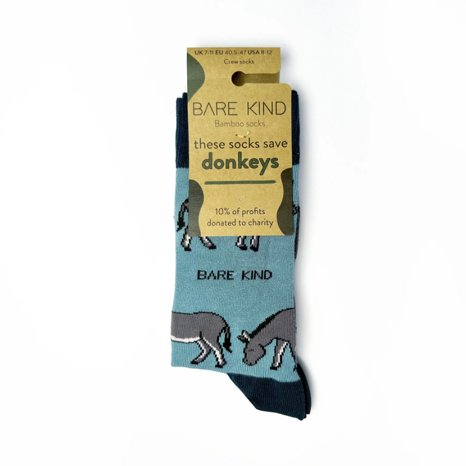 Bare Kind Bamboo Socks - Save the Donkey