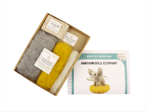 Tiny Elephant Amiguwoolli Mini Needle Felt Kit