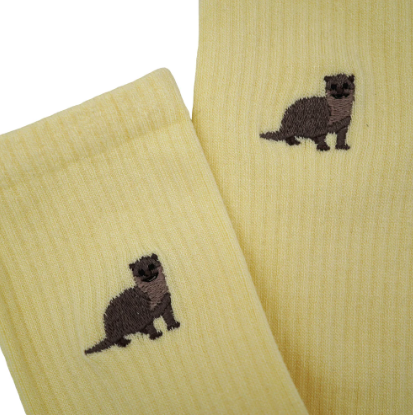 Ribbed Otter Socks - Bare Kind Bamboo Socks - Save the Otters