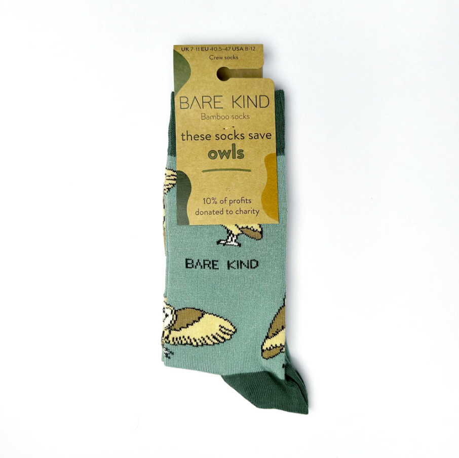 Bare Kind Bamboo Socks - Save the Barn Owls