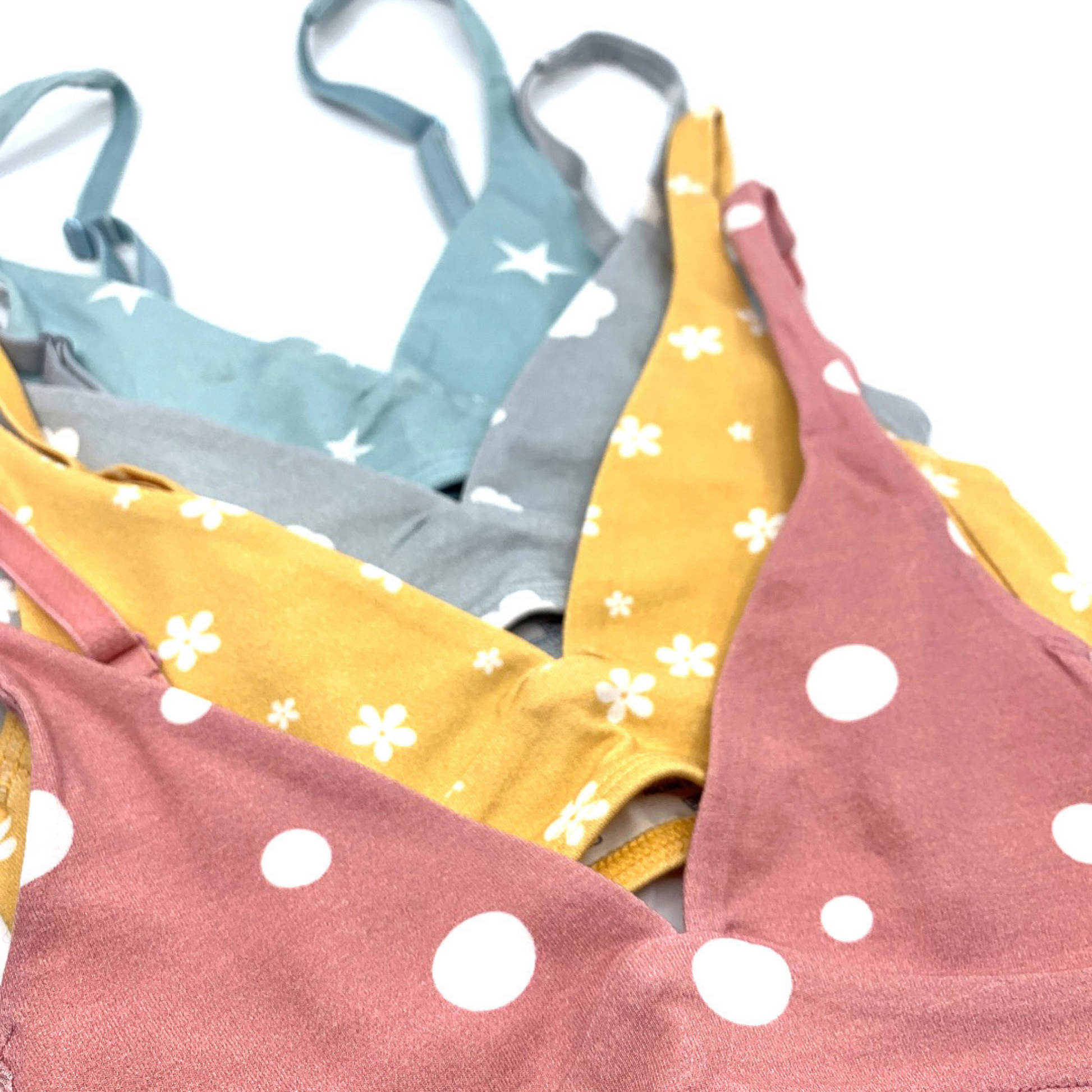 Girls' organic cotton bralettes - Kira pack of 2 pick 'n' mix – Y.O.U  underwear