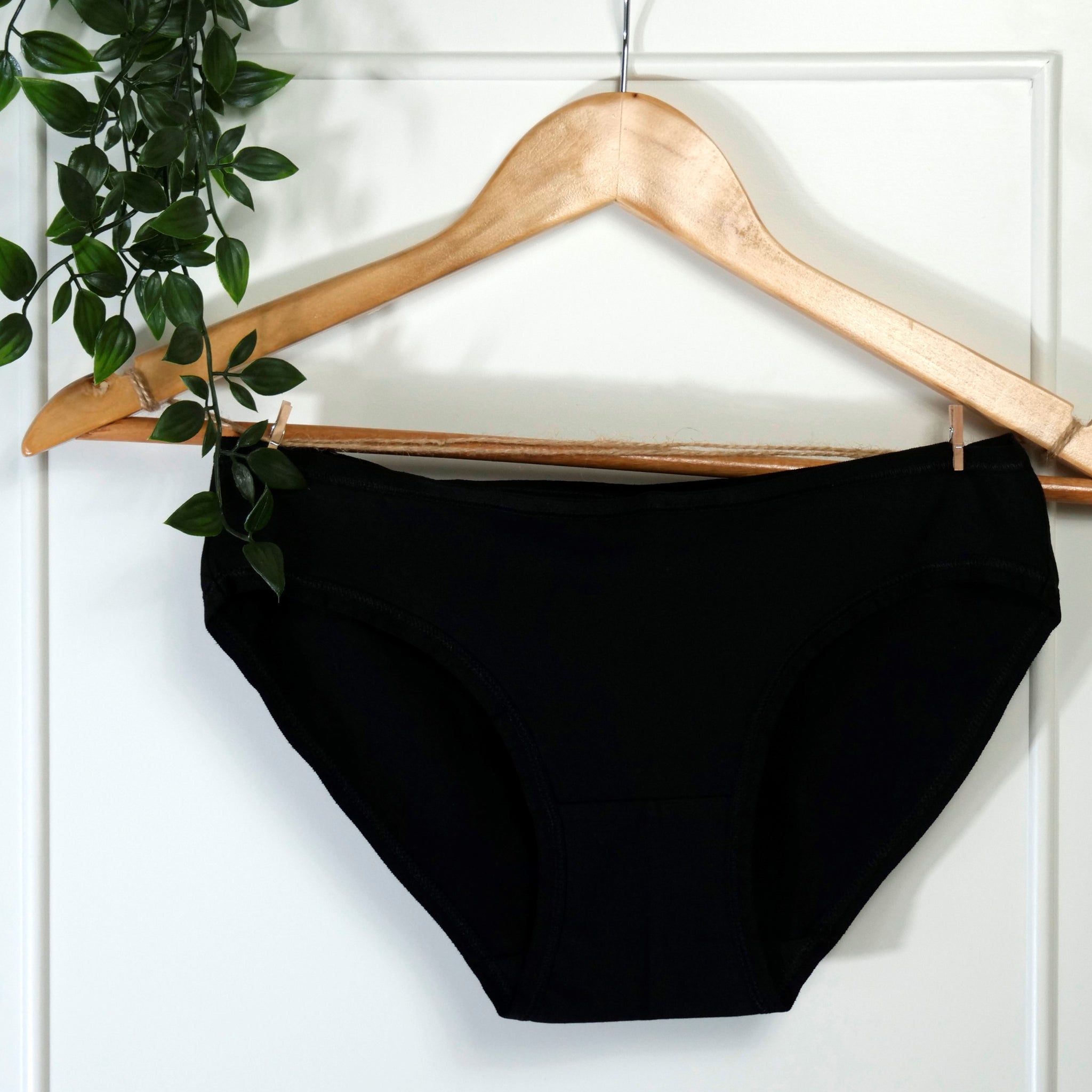 Girls' organic cotton knickers - black