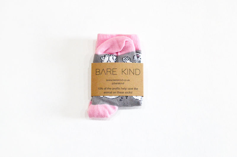 Bare Kind Bamboo Children's Socks - Save the Rabbits