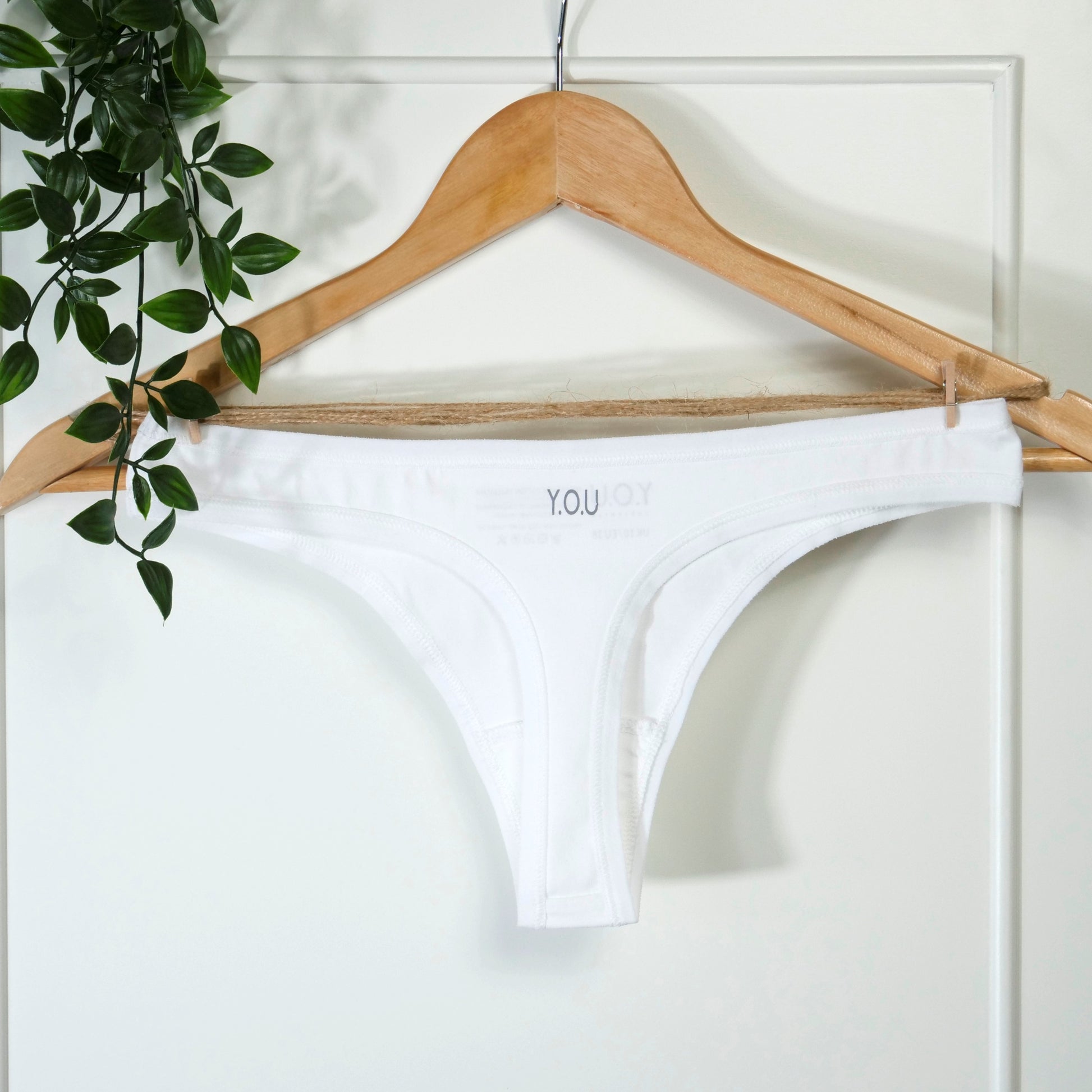 YUMMIE Eden Thong Women's Underwear Sz L/XL Bark YT5-291